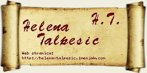 Helena Talpešić vizit kartica